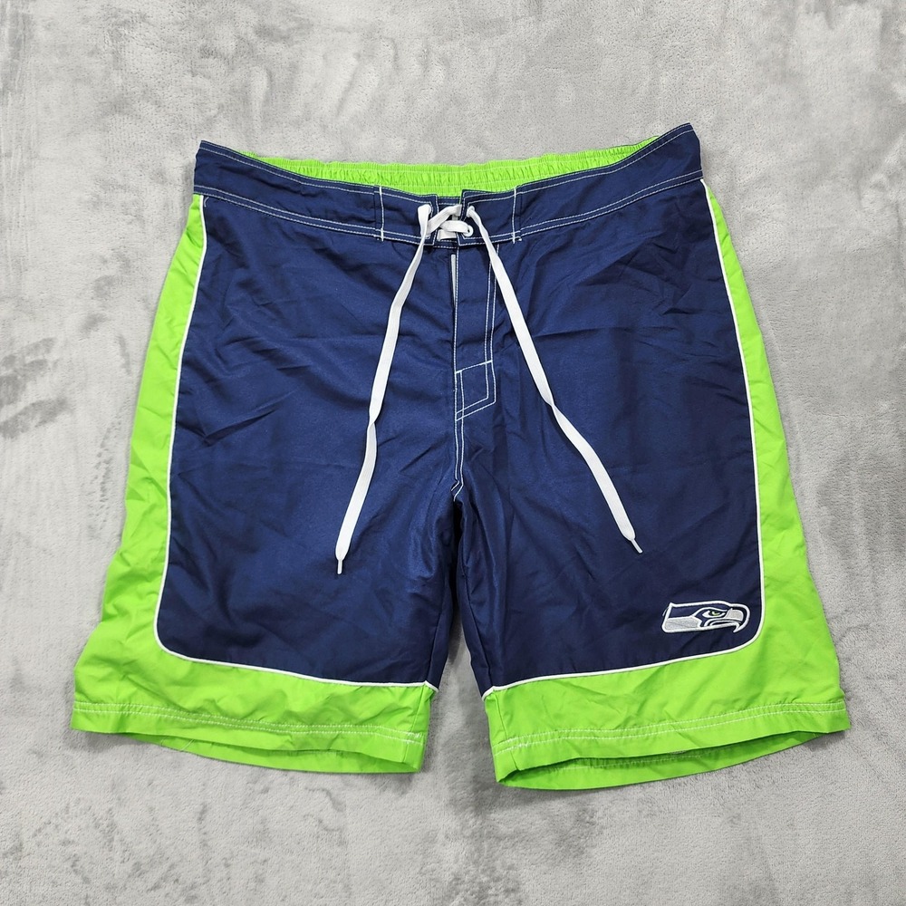 Seattle Seahawks Swim Trunks Mens 2XL Blue Green NFL Football NFL Team Apparel